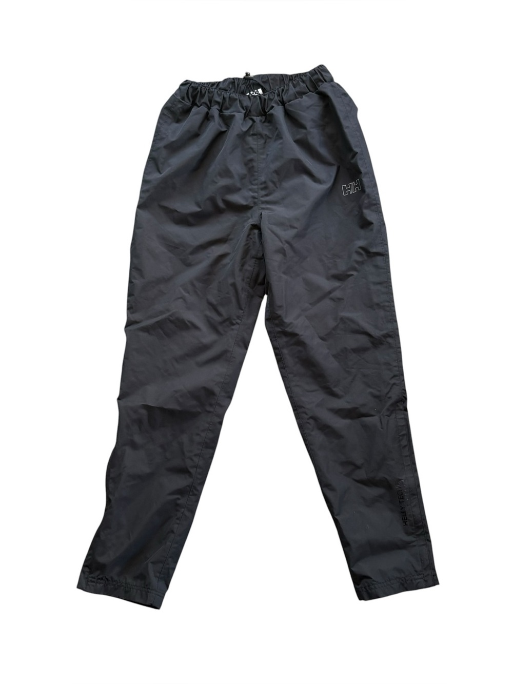 Helly Hansen Black Rain Pants Ankle Zip Hiking Shell Pants Mesh Lined Small